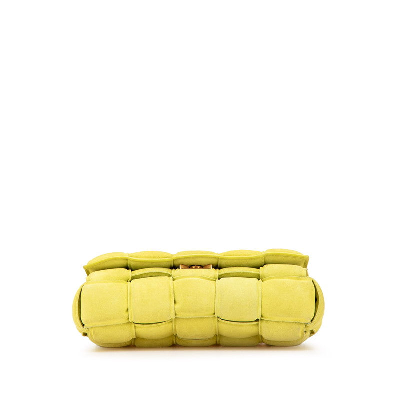 ボッテガヴェネタ カセット チェーン ショルダーバッグ グリーン スエード レディース BOTTEGAVENETA 【中古】