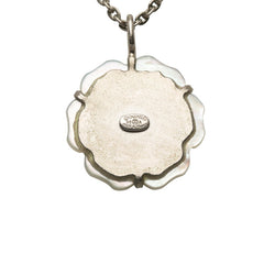 シャネル カメリア ココマーク ネックレス シルバー ホワイト メタル レディース CHANEL 【中古】
