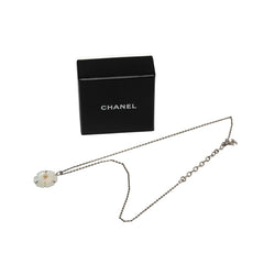 シャネル カメリア ココマーク ネックレス シルバー ホワイト メタル レディース CHANEL 【中古】
