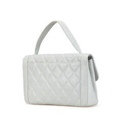 シャネル マトラッセ ワイルドステッチ ココマーク ハンドバッグ ブルー ラムスキン レディース CHANEL 【中古】
