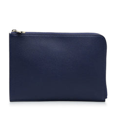 ルイ ヴィトン ポシェット ジュールPM クラッチバッグ フラットポーチ R99587 ネイビー トリヨンレザー メンズ LOUIS VUITTON 【中古】