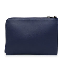 ルイ ヴィトン ポシェット ジュールPM クラッチバッグ フラットポーチ R99587 ネイビー トリヨンレザー メンズ LOUIS VUITTON 【中古】