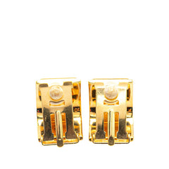 エルメス エマイユ 花 フラワー モチーフ イヤリング ゴールド イエロー マルチカラー メッキ レディース HERMES 【中古】