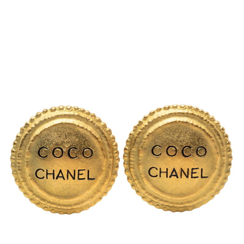 シャネル ココ ロゴ イヤリング ゴールド メッキ レディース CHANEL 【中古】