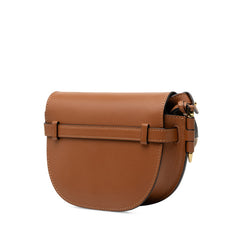 ロエベ ゲート 斜めかけ ショルダーバッグ ブラウン ベージュ レザー レディース LOEWE 中古