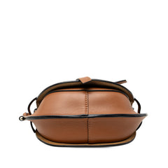 ロエベ ゲート 斜めかけ ショルダーバッグ ブラウン ベージュ レザー レディース LOEWE 中古