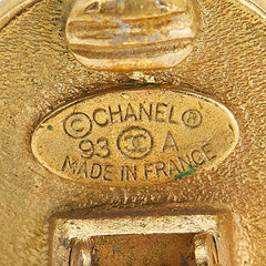 シャネル ラインストーン イヤリング ブラック ゴールド メッキ レディース CHANEL 【中古】