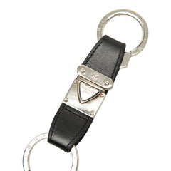 ルイ ヴィトン ノマド ポルト クレ ヴァレ キーリング M85034 ブラック シルバー レザー メタル レディース LOUIS VUITTON 【中古】