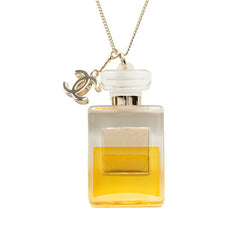 シャネル ココマーク No.5パフューム 香水ボトル ペンダント ネックレス B11A シルバー メタル レディース CHANEL 中古
