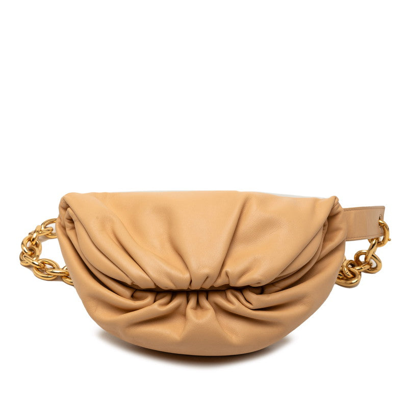 ボッテガヴェネタ ザ チェーンポーチ ショルダーバッグ ボディバッグ ベージュ レザー レディース BOTTEGAVENETA 【中古】