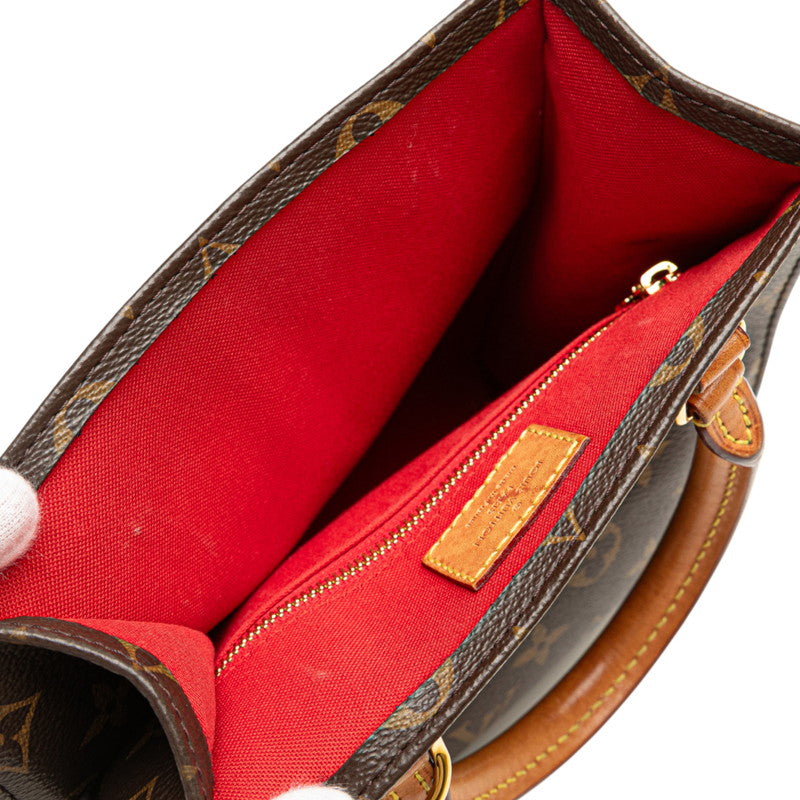ルイ ヴィトン モノグラム サックプラBB ハンドバッグ ショルダーバッグ 2WAY M46265 ブラウン PVC レザー レディース LOUIS VUITTON 【中古】