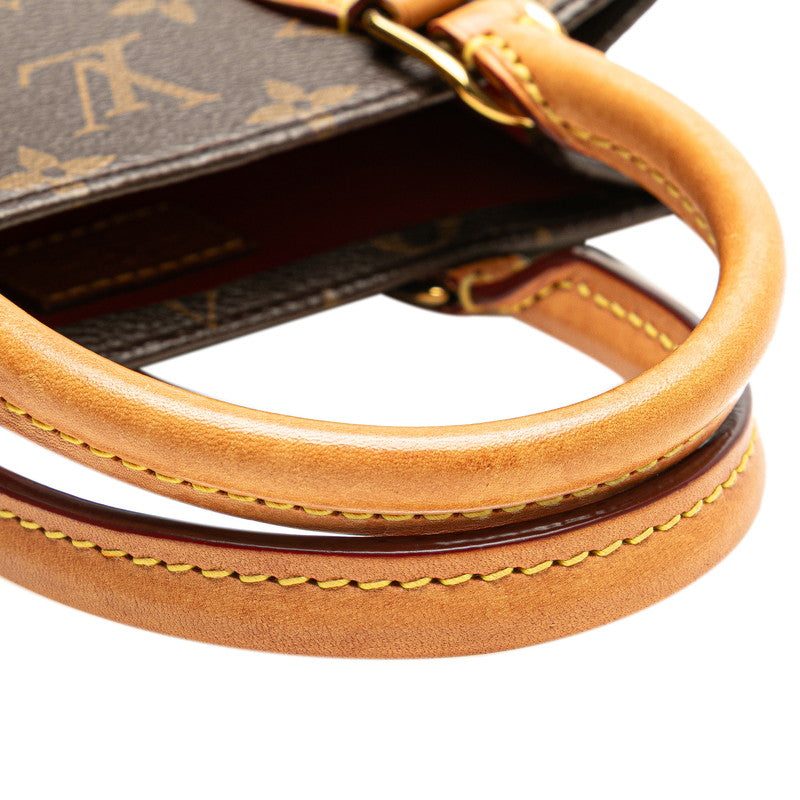 ルイ ヴィトン モノグラム サックプラBB ハンドバッグ ショルダーバッグ 2WAY M46265 ブラウン PVC レザー レディース LOUIS VUITTON 【中古】