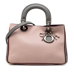ディオール ディオリッシモ ハンドバッグ ショルダーバッグ 2WAY ピンク グレー レッド レザー レディース Dior 【中古】