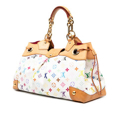 ルイ ヴィトン モノグラムマルチカラー ウルスラ ハンドバッグ M40123 ブロン ホワイト PVC レザー レディース LOUIS VUITTON 【中古】
