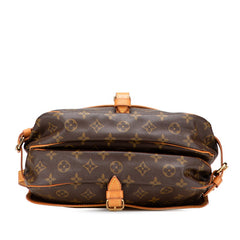ルイ ヴィトン モノグラム ソミュール30 斜め掛け ショルダーバッグ M42256 ブラウン PVC レザー レディース LOUIS VUITTON 【中古】