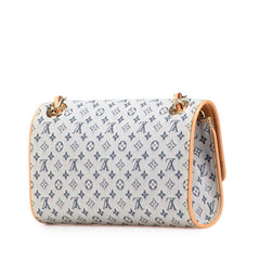 ルイ ヴィトン モノグラム ミニ カミーユ ショルダーバッグ M92002 ブルー ブラウン キャンバス レザー レディース LOUIS VUITTON 【中古】