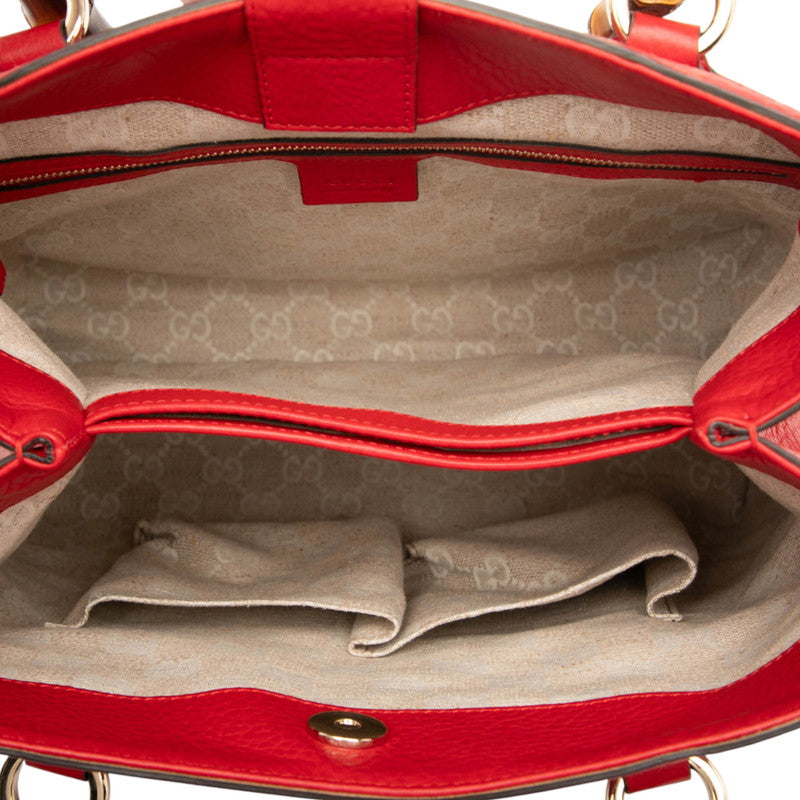 グッチ ダイアナ バンブー ハンドバッグ ショルダーバッグ 2WAY 308360 レッド ブラウン レザー レディース GUCCI 【中古】