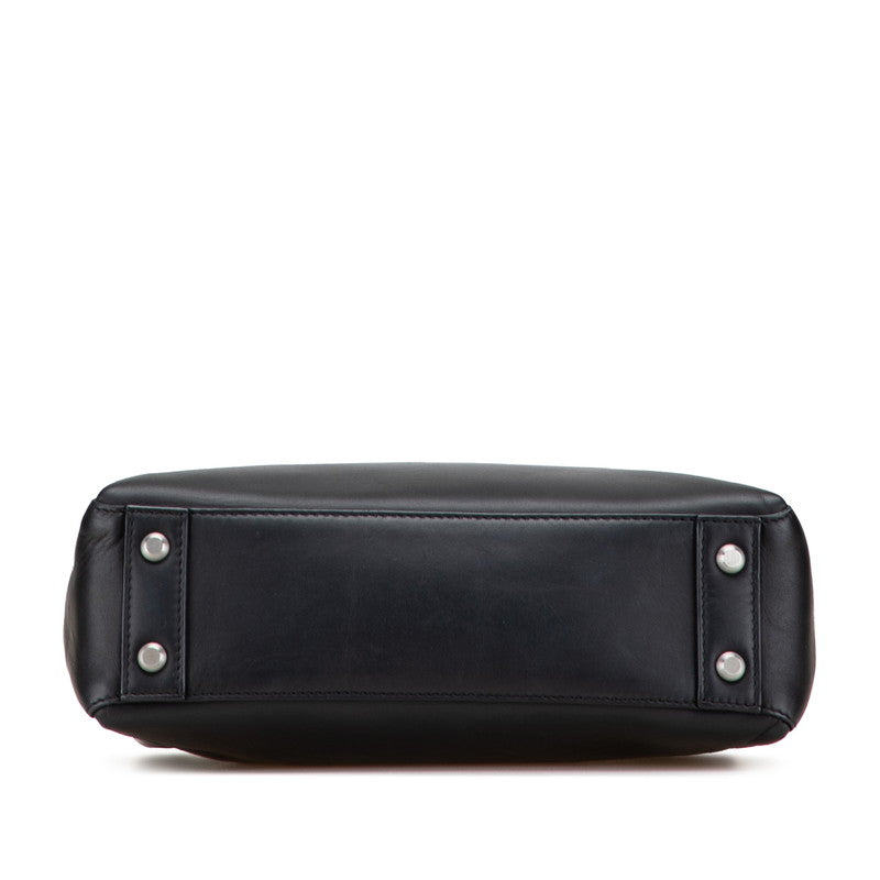 ボッテガヴェネタ ピアッツァ ハンドバッグ ショルダーバッグ 2WAY ブラック レザー レディース BOTTEGAVENETA 【中古】