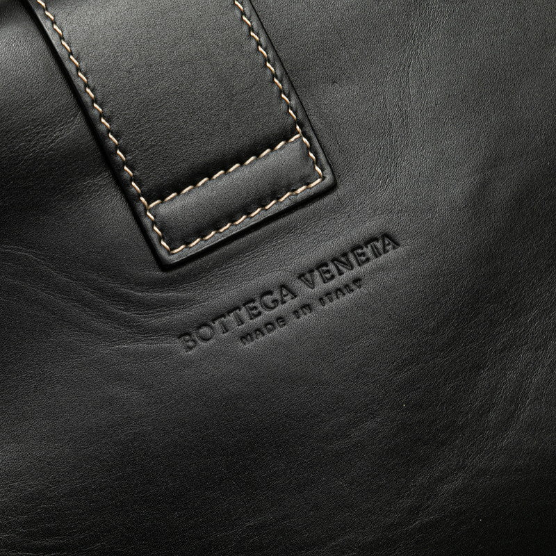 ボッテガヴェネタ ピアッツァ ハンドバッグ ショルダーバッグ 2WAY ブラック レザー レディース BOTTEGAVENETA 【中古】