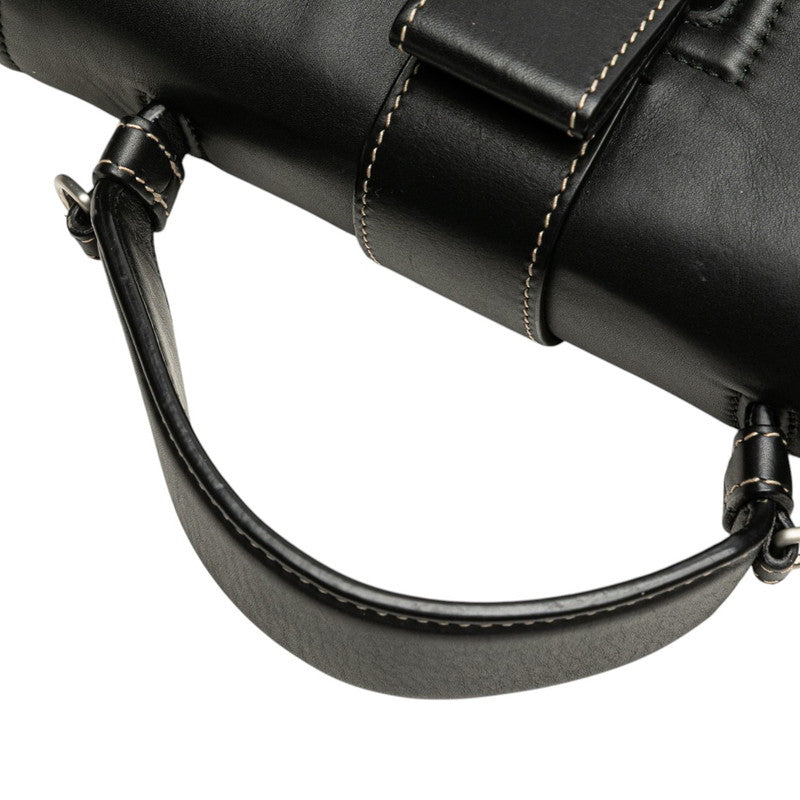 ボッテガヴェネタ ピアッツァ ハンドバッグ ショルダーバッグ 2WAY ブラック レザー レディース BOTTEGAVENETA 【中古】