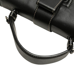 ボッテガヴェネタ ピアッツァ ハンドバッグ ショルダーバッグ 2WAY ブラック レザー レディース BOTTEGAVENETA 【中古】