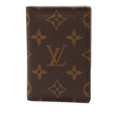 ルイ ヴィトン モノグラム オーガナイザー ドゥ ポッシュ カードケース M60502 ブラウン PVC レザー レディース LOUIS VUITTON 【中古】