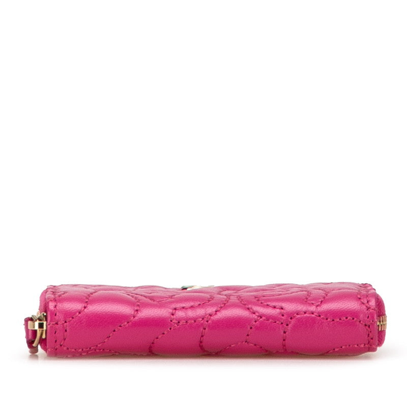 シャネル カメリア ココマーク No.5 コインケース カードケース 小銭入れ ピンク ラムスキン レディース CHANEL 【中古】