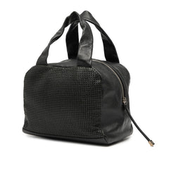 シャネル ココマーク メッシュ ハンドバッグ ミニボストンバッグ ブラック キャビアスキン レディース CHANEL 【中古】