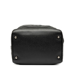 シャネル ココマーク メッシュ ハンドバッグ ミニボストンバッグ ブラック キャビアスキン レディース CHANEL 【中古】
