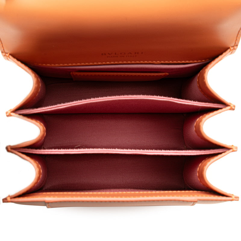 ブルガリ セルペンティ フォーエバー ハンドバッグ ショルダーバッグ 2WAY オレンジ レザー レディース BVLGARI 【中古】
