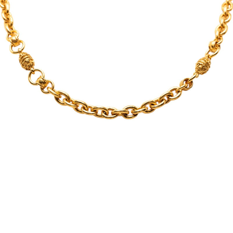 シャネル ココマーク ロングネックレス ゴールド メッキ レディース CHANEL 【中古】