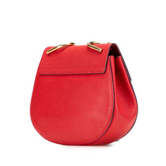 クロエ ドリュー 斜め掛け チェーン ショルダーバッグ レッド レザー レディース Chloe 【中古】