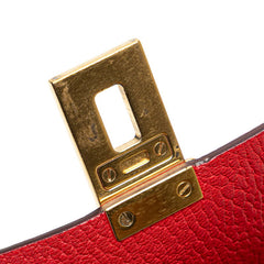 クロエ ドリュー 斜め掛け チェーン ショルダーバッグ レッド レザー レディース Chloe 【中古】