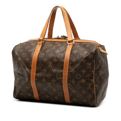 ルイ ヴィトン モノグラム サックスープル35 ボストンバッグ ハンドバッグ M41626 ブラウン PVC レザー レディース LOUIS VUITTON 【中古】