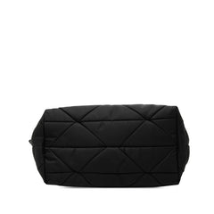 プラダ 三角ロゴプレート Re-Nylon スモール パデッド ショルダーバッグ トートバッグ 2WAY 1BG373 ブラック ナイロン レディース PRADA 【中古】