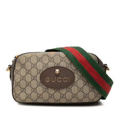 グッチ GGスプリーム ネオ ヴィンテージ 斜め掛け ショルダーバッグ 476466 ベージュ ブラウン PVC レザー レディース GUCCI 【中古】