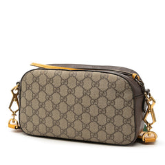 グッチ GGスプリーム ネオ ヴィンテージ 斜め掛け ショルダーバッグ 476466 ベージュ ブラウン PVC レザー レディース GUCCI 【中古】