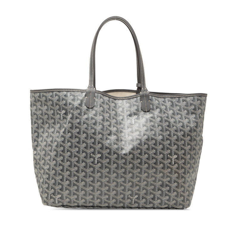 ゴヤール サンルイPM トートバッグ ショルダーバッグ グレー PVC レザー レディース GOYARD 【中古】