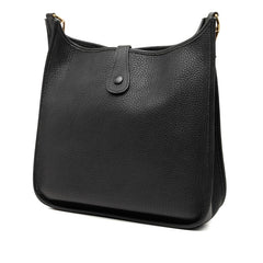 エルメス エブリンGM 斜め掛け ショルダーバッグ ブラック トリヨンクレマンス レディース HERMES 【中古】