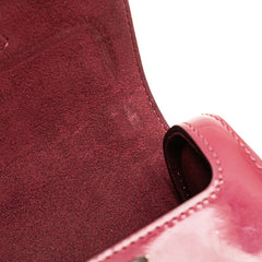 ルイ ヴィトン モノグラム ヴェルニ ツイストPM 斜め掛け チェーン ショルダーバッグ パープル ブラウン パテントレザー PVC レディース LOUIS VUITTON 【中古】