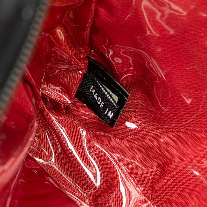 シャネル 旧トラベルライン ハンドバッグ ミニハンドバッグ ブラック ホワイト ナイロン レディース CHANEL 【中古】