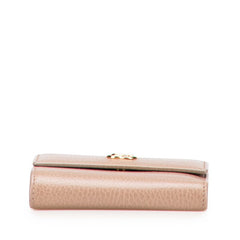 グッチ GGマーモント 三つ折り財布 546584 グレージュ レザー レディース GUCCI 【中古】