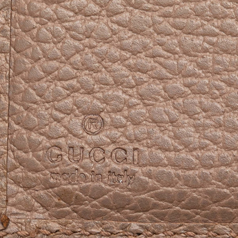 グッチ GGマーモント 三つ折り財布 546584 グレージュ レザー レディース GUCCI 【中古】