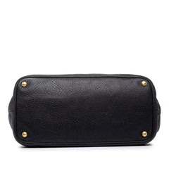 プラダ ロゴ ハンドバッグ ショルダーバッグ 2WAY ブラック レザー レディース PRADA 中古