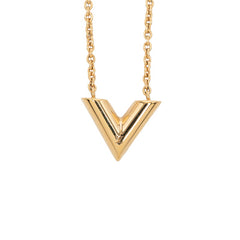 ルイ ヴィトン エセンシャルV チェーン ペンダントネックレス M00857 ゴールド メッキ レディース LOUIS VUITTON 【中古】