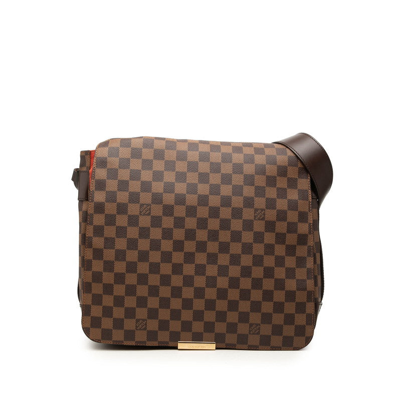 ルイ ヴィトン ダミエ バスティーユ 斜め掛け ショルダーバッグ N45258 ブラウン PVC レザー レディース LOUIS VUITTON 中古