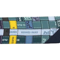 エルメス ツイリー Bolduc au Carré ボルデュック オ カレ スカーフ ネイビー ブルー系 マルチカラー シルク レディース HERMES 中古