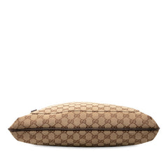 グッチ GGキャンパス 斜め掛け ショルダーバッグ 122791 ベージュ ブラウン キャンバス レザー レディース GUCCI 【中古】