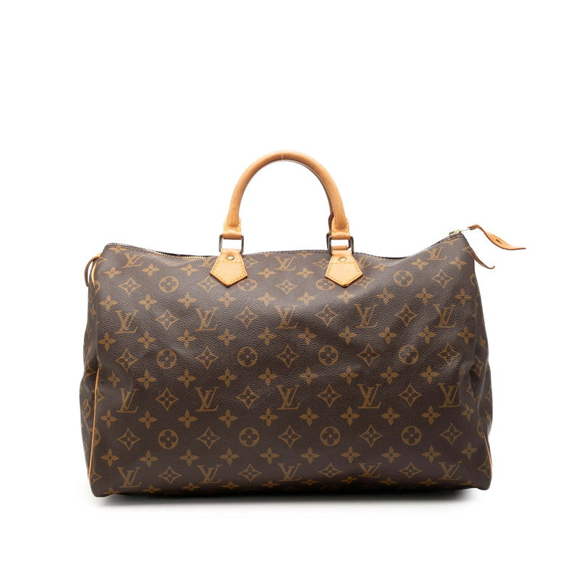 ルイ ヴィトン モノグラム スピーディ40 ハンドバッグ ボストンバッグ M41522 ブラウン PVC レザー レディース LOUIS VUITTON 【中古】