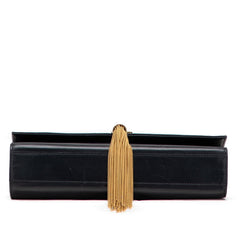 サンローラン YSLロゴ タッセル チェーンショルダーバッグ ブラック レザー レディース SAINT LAURENT 【中古】
